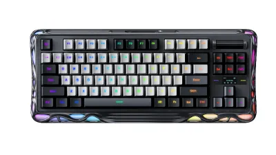 Hollow RGB Hot-swappable Three-mode Connected Mechanical Keyboard